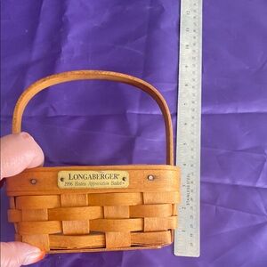 Longaberger Woven Basket with Handle - Warm Brown